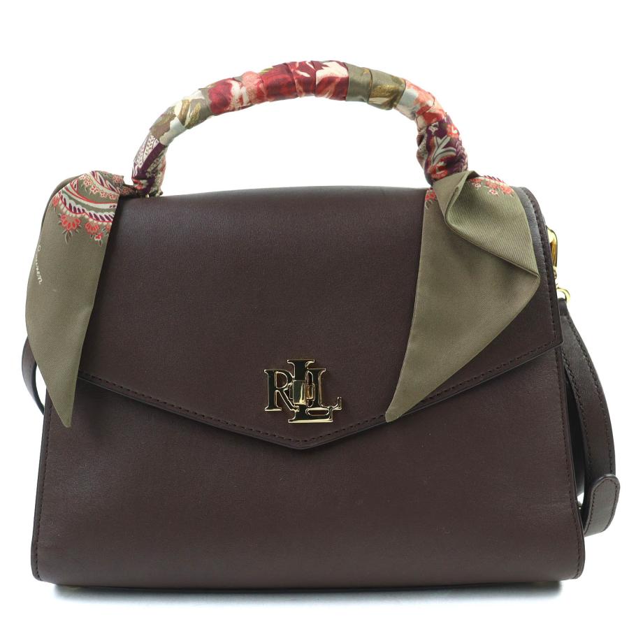 未使用品△LAUREN RALPH LAUREN ローレンラルフローレン Farrah サッチェル スカーフトリム レザー 2WAY ハンドバッグ ショルダーバッグ 未使用品△LAUREN RALPH LAUREN ローレンラルフローレン Farrah