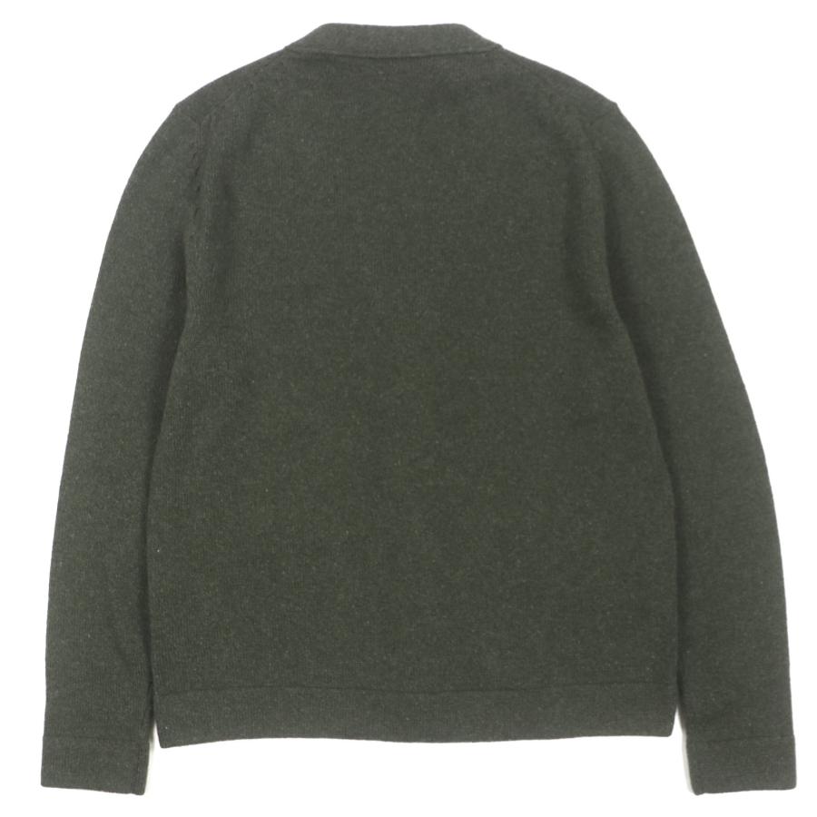 未使用品▼DIOR ディオール オム 243M230AT474 ロゴパッチ Vネック ロゴ入りボタン カシミヤジャージー Couture カーディガン カーキ M イタリア製 正規品 メンズ 定価285,000円 Dior HOMME 未使用品▽DIOR ディオール オム 243M230AT474 ロゴパッチ