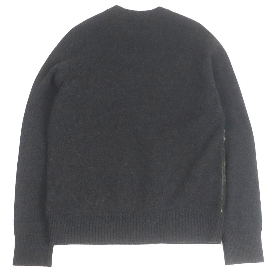 美品□LOUIS VUITTON ルイヴィトン HAN96WF94 キャメル カシミヤ混 ハラコ切り替え ロゴ入り ロングスリーブニット セーター ダークブラウン L ハンガー付き イタリア製 正規品 メンズ LOUIS VUITTON（ルイ・ヴィトン） 美品□LOUIS VUITTON HAN96WF94