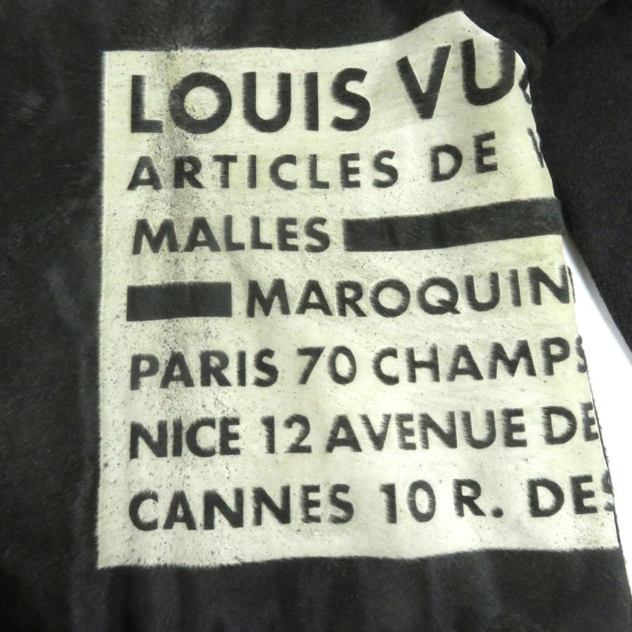美品□LOUIS VUITTON ルイヴィトン HAN96WF94 キャメル カシミヤ混 ハラコ切り替え ロゴ入り ロングスリーブニット セーター ダークブラウン L ハンガー付き イタリア製 正規品 メンズ LOUIS VUITTON（ルイ・ヴィトン） 美品□LOUIS VUITTON HAN96WF94