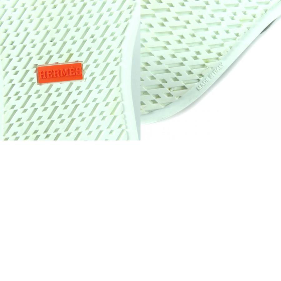 極美品★HERMES エルメス デイ シルバー金具 ケリーバックル レースアップ レザー スニーカー ブラック 35 箱・保存袋付き イタリア製_9