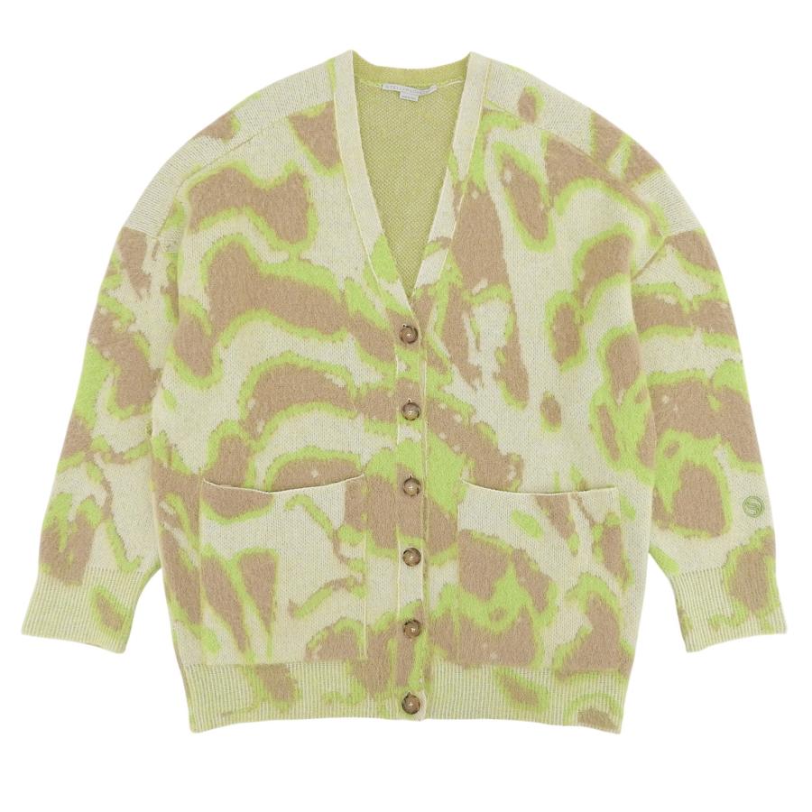 極美品▲Stella McCartney ステラマッカートニー 2023年製 6K0704 アルパカ混 オーバーサイズ カモフラ カーディガン マルチ M イタリア製 正規品 メンズ 極美品△Stella McCartney ステラマッカートニー 2023年製 6K0704