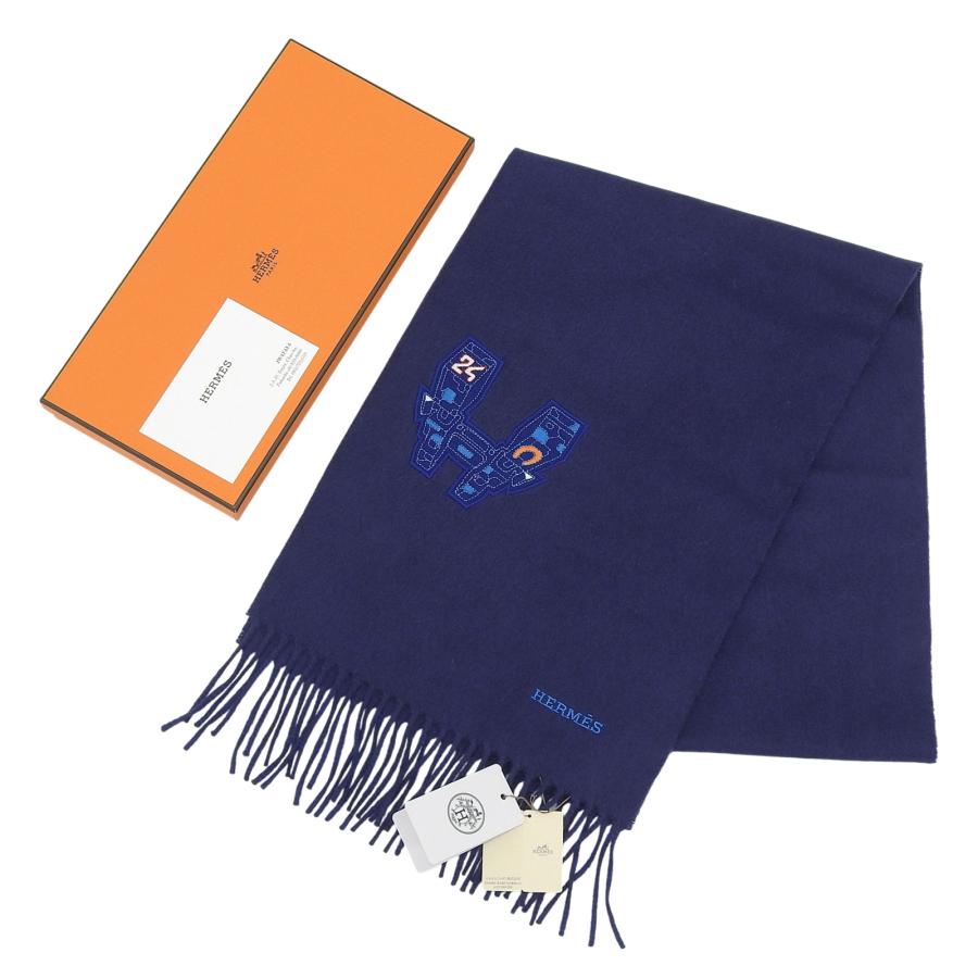 未使用品△HERMES エルメス IMPRIME HERMES ODYSEE カシミヤ100％ H