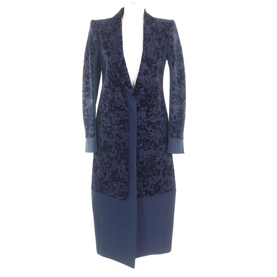 CELINE クロンビーコート 34 フィービー期　未使用 CELINE セリーヌ フィービー期 メルトンクロンビーコート ネイビー 34