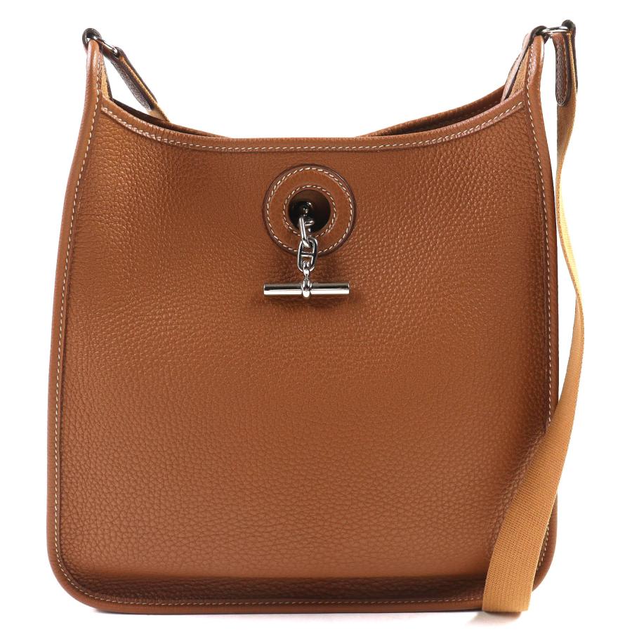 美品△HERMES エルメス ヴェスパPM トゴ ゴールド シルバー金具 ショルダーバッグ □G刻印 保存袋付き フランス製 レディース オススメ◎ HERMES（エルメス） 美品△HERMES ヴェスパPM トゴ ゴールド シルバー