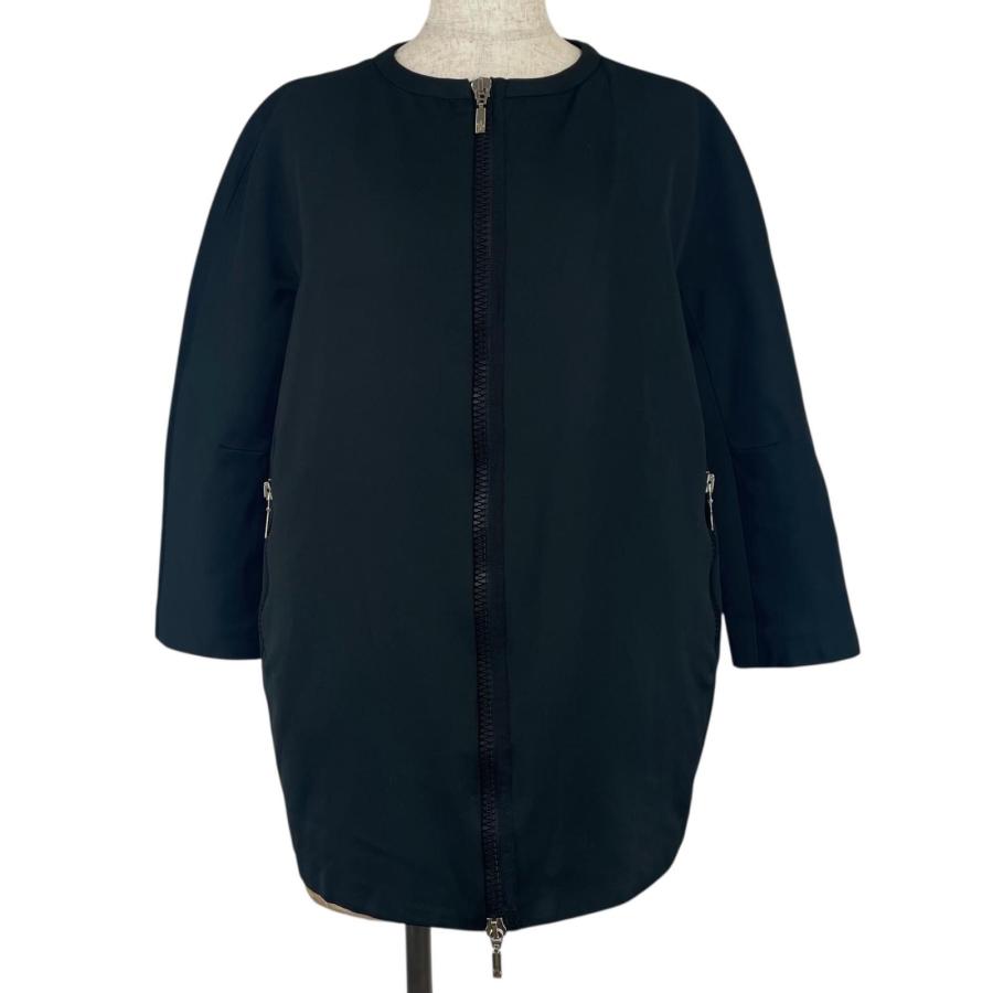 MONCLER（モンクレール） 美品△MONCLER LIGNEVILLE ノーカラー 7分袖