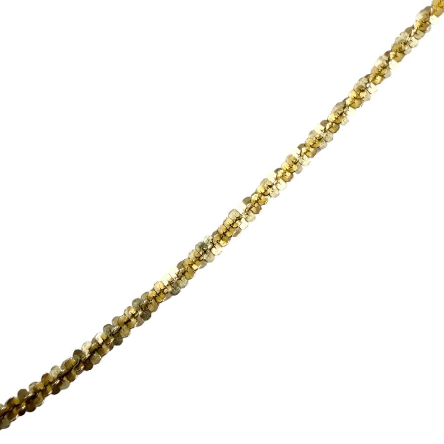 AVALANCHE 10K WG ツイストスパークルネックレス 45cm 極美品□AVALANCHE アヴァランチ ツイストスパークルネックレス 2mm