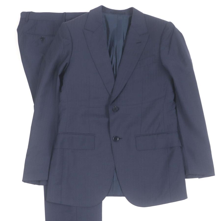 美品□Ermenegildo Zegna エルメネジルドゼニア TROFEO COMFORT ピークドラペル シングルスーツ セットアップ ネイビー 44 正規品 メンズ 美品□Ermenegildo Zegna エルメネジルドゼニア TROFEO COMFORT