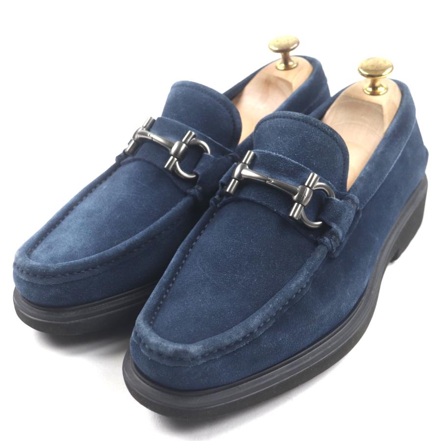 【ドンドン見直し】美品▼Salvatore Ferragamo サルヴァトーレフェラガモ スウェードレザー ダブルガンチーニ Uチップ ローファー 6.5 3E ドンドン見直し】美品▽Salvatore Ferragamo サルヴァトーレフェラガモ