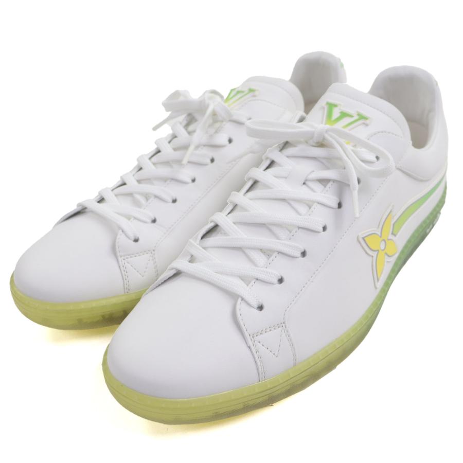 極美品▼LOUIS VUITTON ルイヴィトン ルクセンブルグ サモトラケ ライン レザー ローカットスニーカー ホワイト 10 箱・保存袋付 メンズ LOUIS VUITTON（ルイ・ヴィトン） 極美品▽LOUIS VUITTON