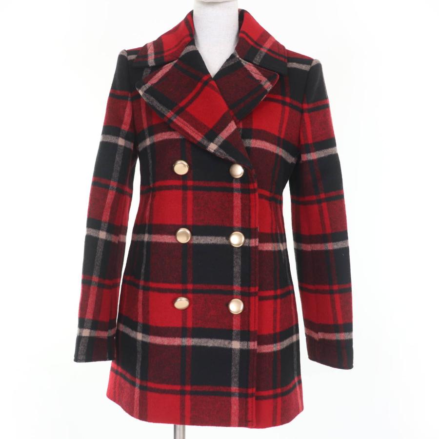 COACH（コーチ） 極美品☆COACH ウール チェック柄 メタルロゴボタン