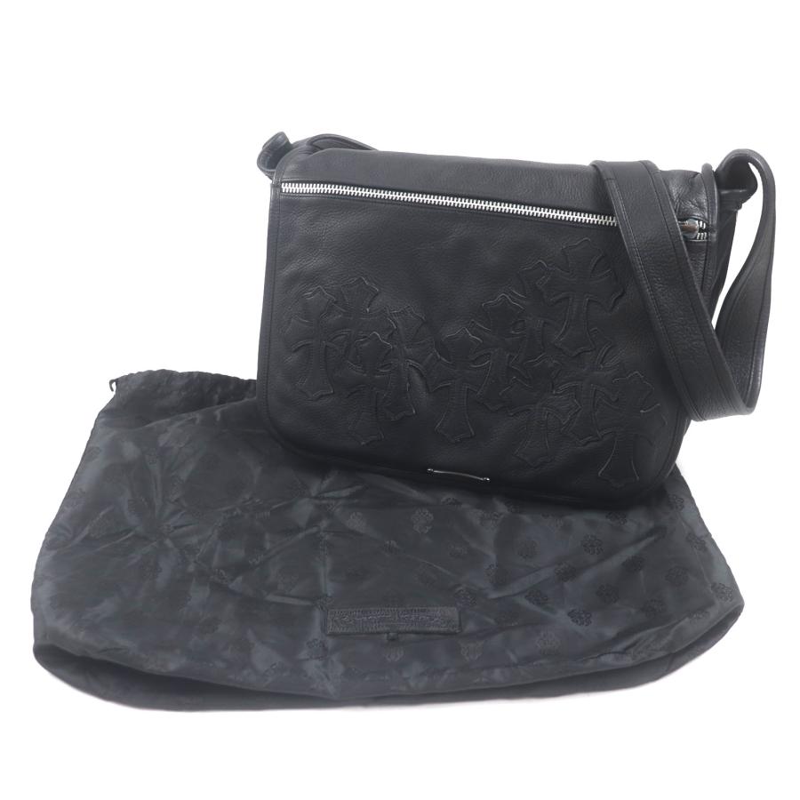 美品▽CHROME HEARTS クロムハーツ レザー セメタリークロスパッチ