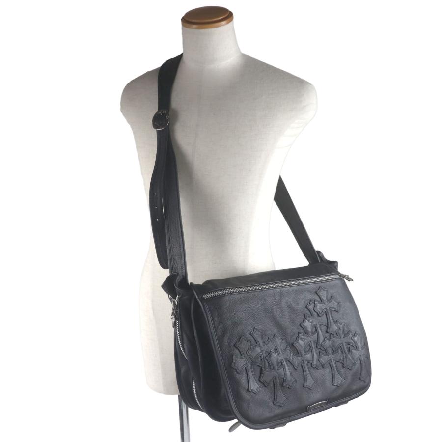 美品▽CHROME HEARTS クロムハーツ レザー セメタリークロスパッチ