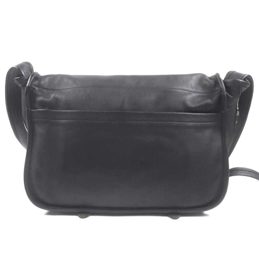 CHROME HEARTS クロムハーツ 3PC ショルダーグロメット付き レザーバック ブラック 美品▽CHROME HEARTS クロムハーツ レザー セメタリークロスパッチ
