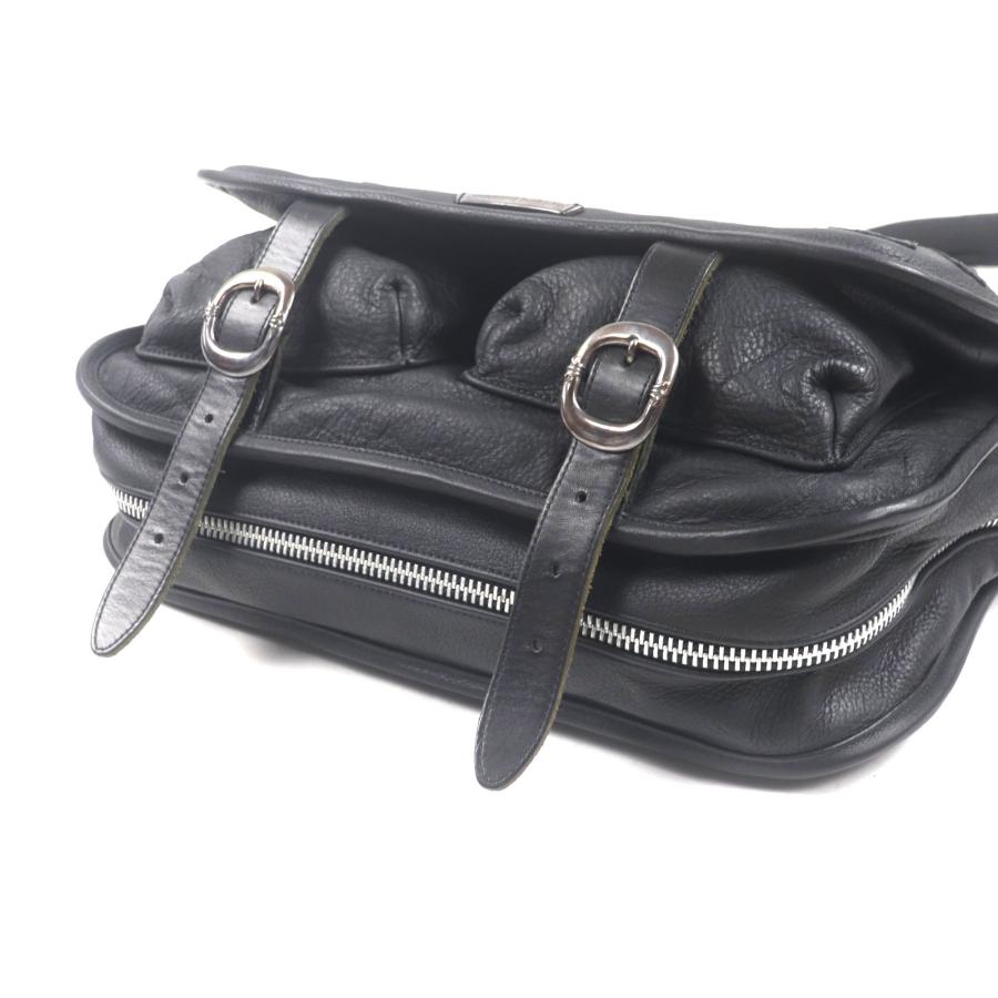 美品▽CHROME HEARTS クロムハーツ レザー セメタリークロスパッチ