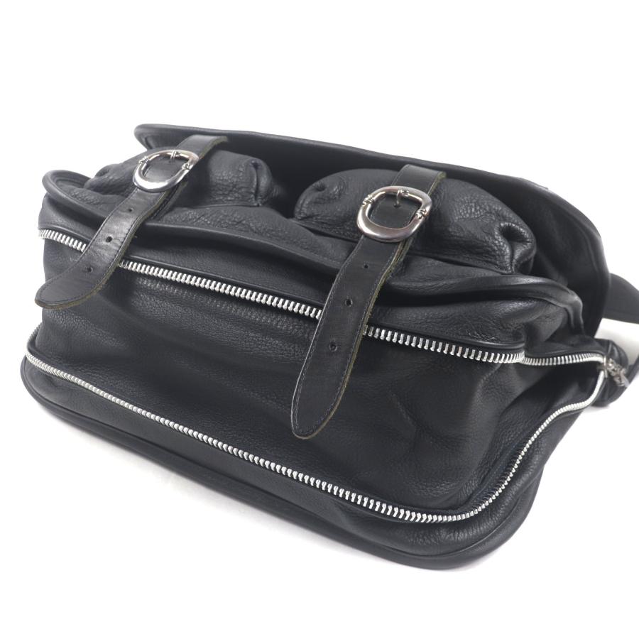 美品▽CHROME HEARTS クロムハーツ レザー セメタリークロスパッチ
