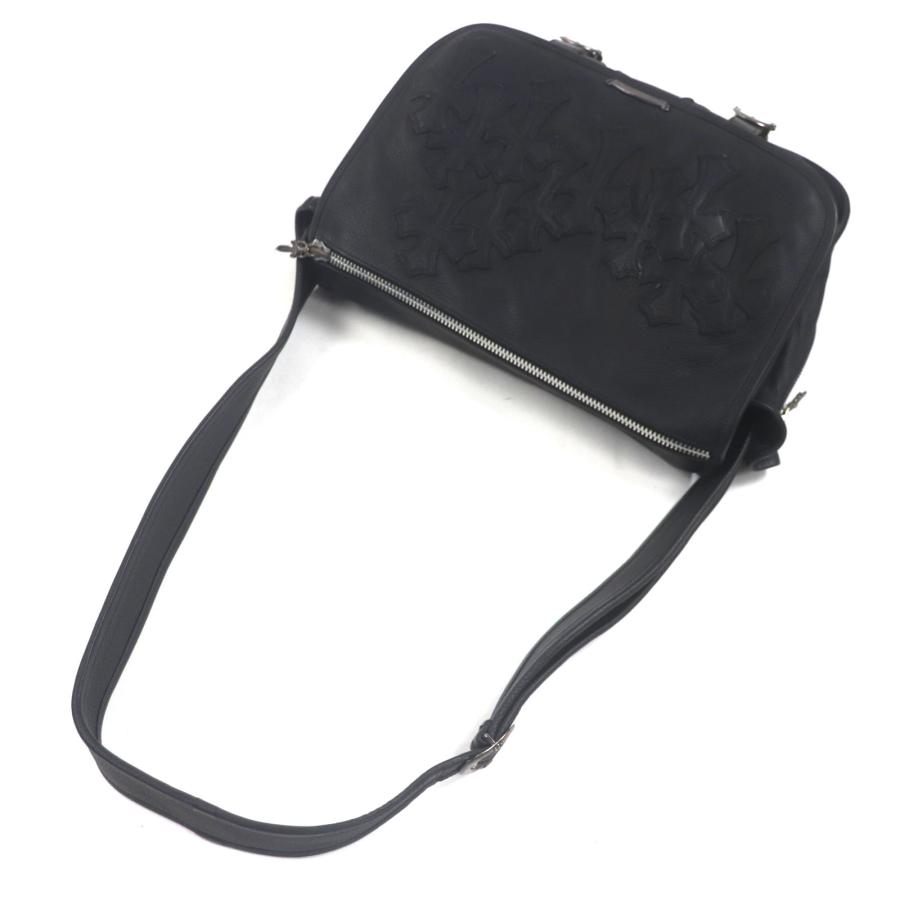 美品▽CHROME HEARTS クロムハーツ レザー セメタリークロスパッチ