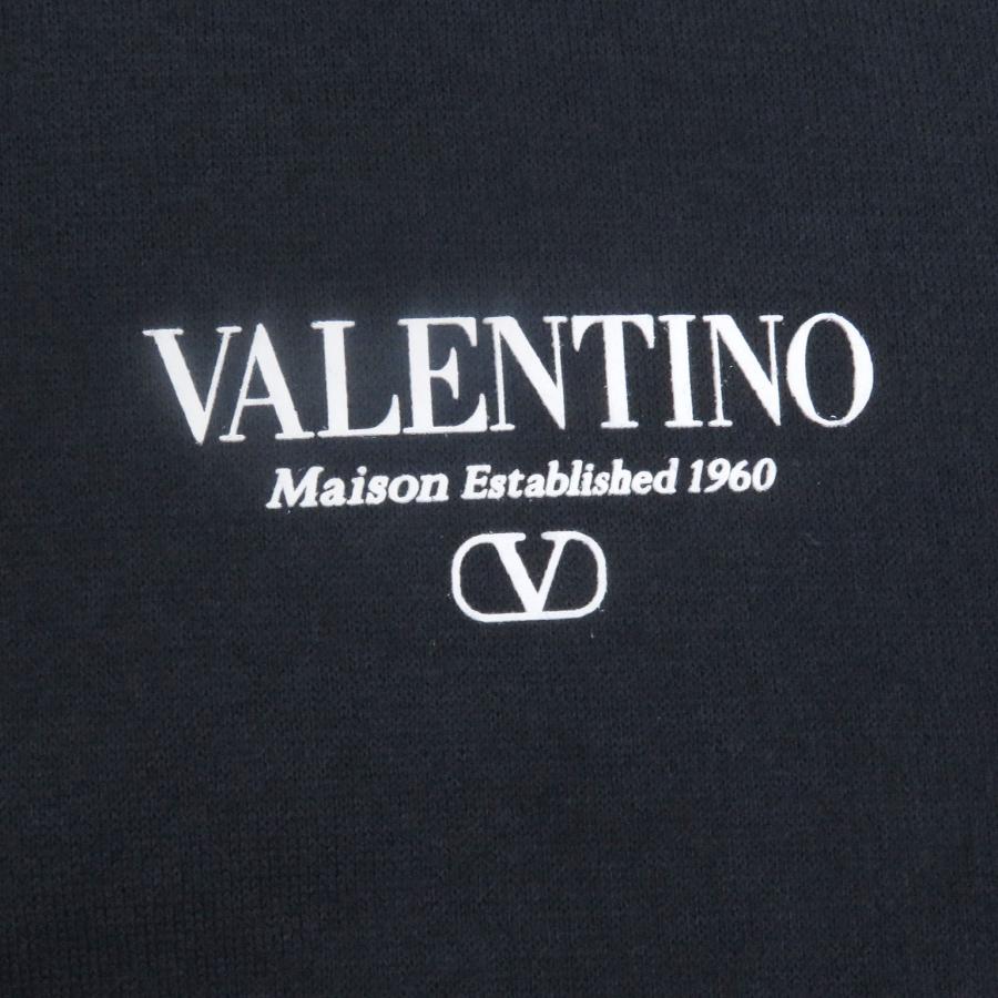 未使用品□VALENTINO ヴァレンティノ 2024年製 5V3MF27QA8D コットン ポリアミド ロゴプリント パーカー ネイビー XS イタリア製 正規品 メンズ VALENTINO（ヴァレンティノ） 未使用品□VALENTINO 2024年製
