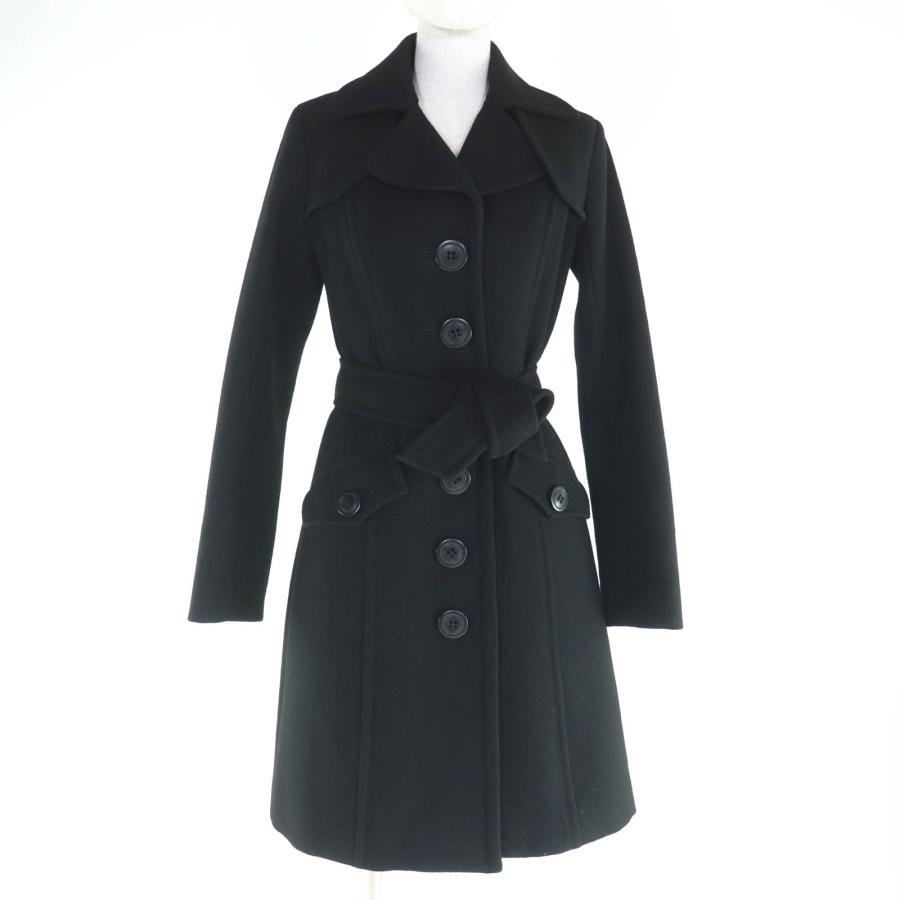 バーバリーブルーレーベル　ウールコート　チェック　Aライン　ビッグボタン バーバリーブルーレーベル ウールコート チェック Aライン ビッグ