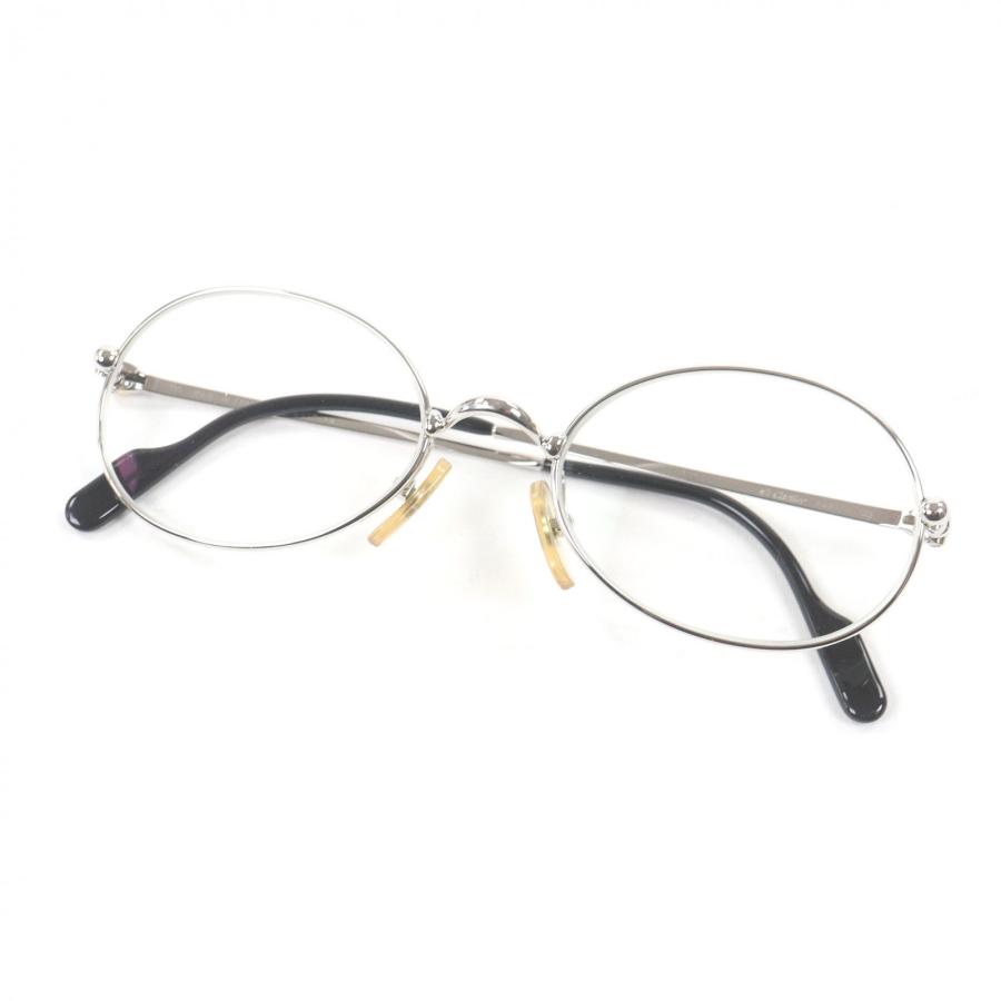 美品□Cartier カルティエ 135 トリニティ メガネ 眼鏡 アイウェア シルバー ブラック 51□19 度入り ケース付き フランス製 メンズ Cartier（カルティエ） 美品□Cartier 135 トリニティ メガネ 眼鏡