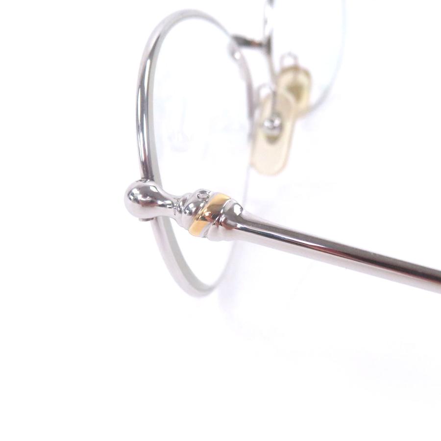 美品□Cartier カルティエ 135 トリニティ メガネ 眼鏡 アイウェア シルバー ブラック 51□19 度入り ケース付き フランス製 メンズ Cartier（カルティエ） 美品□Cartier 135 トリニティ メガネ 眼鏡