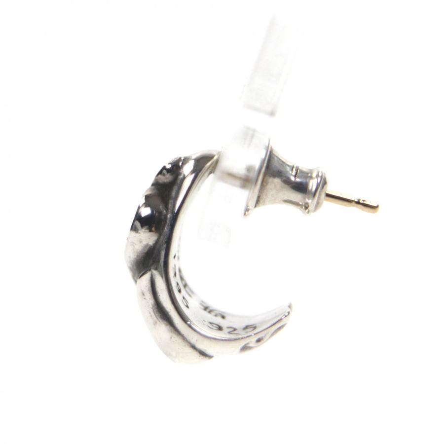 ☆ CHROME HEARTS カーブド ティアドロップ ピアス925 極美品▽CHROME HEARTS クロムハーツ カーブドティアドロップ 925 14K