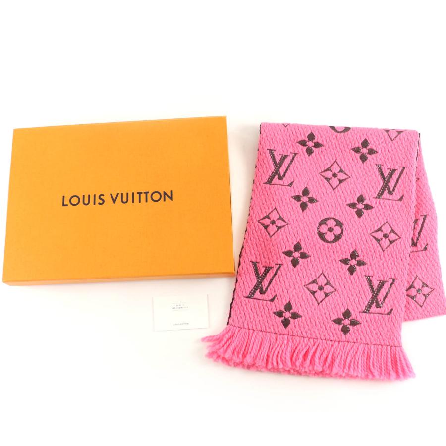 ルイヴィトン エシャルプ ロゴマニア マフラー ローズポップ ピンクM76070 LOUIS VUITTON（ルイ・ヴィトン） 極美品☆LOUIS VUITTON 2019年製