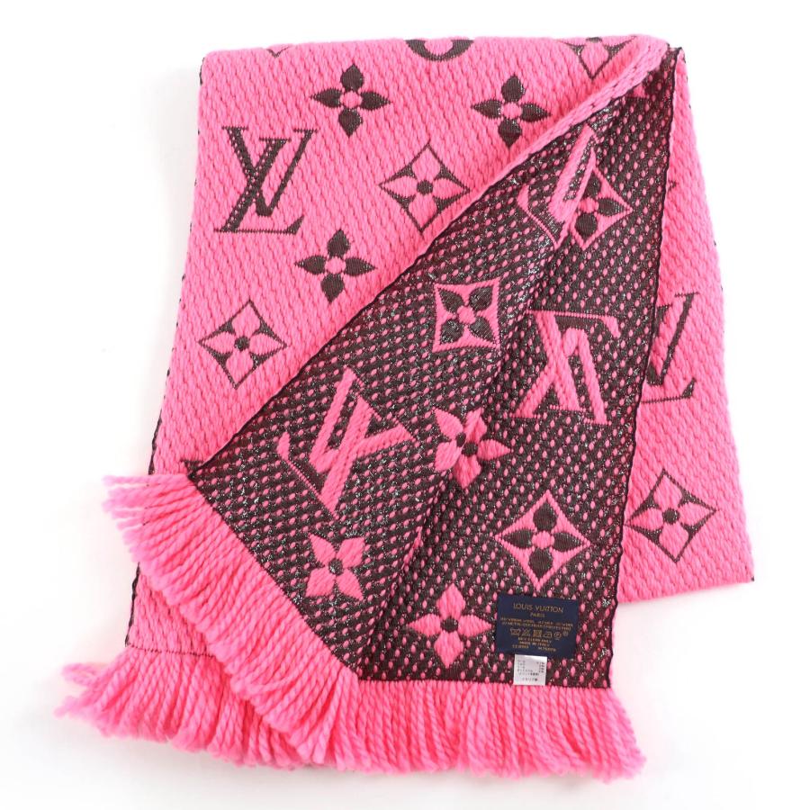 ルイヴィトン エシャルプ ロゴマニア マフラー ローズポップ ピンクM76070 LOUIS VUITTON（ルイ・ヴィトン） 極美品☆LOUIS VUITTON 2019年製