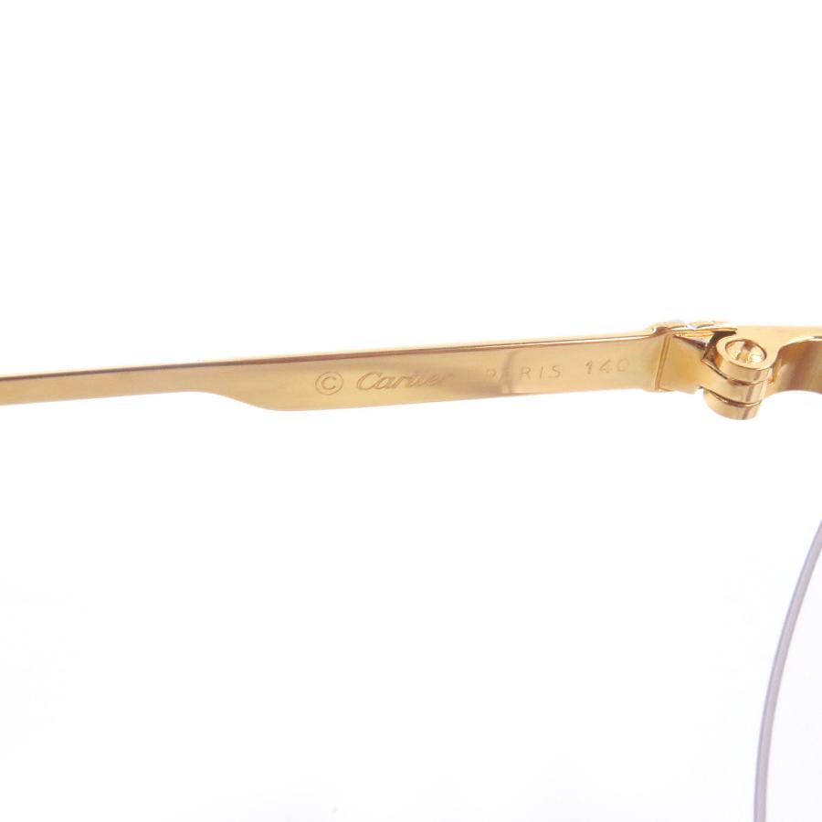 【美品】Cartier カルティエ　ハーフリム　トリニティ　メガネ　ヴィンテージ Cartier（カルティエ） 美品□Cartier ヴィンテージ トリニティ