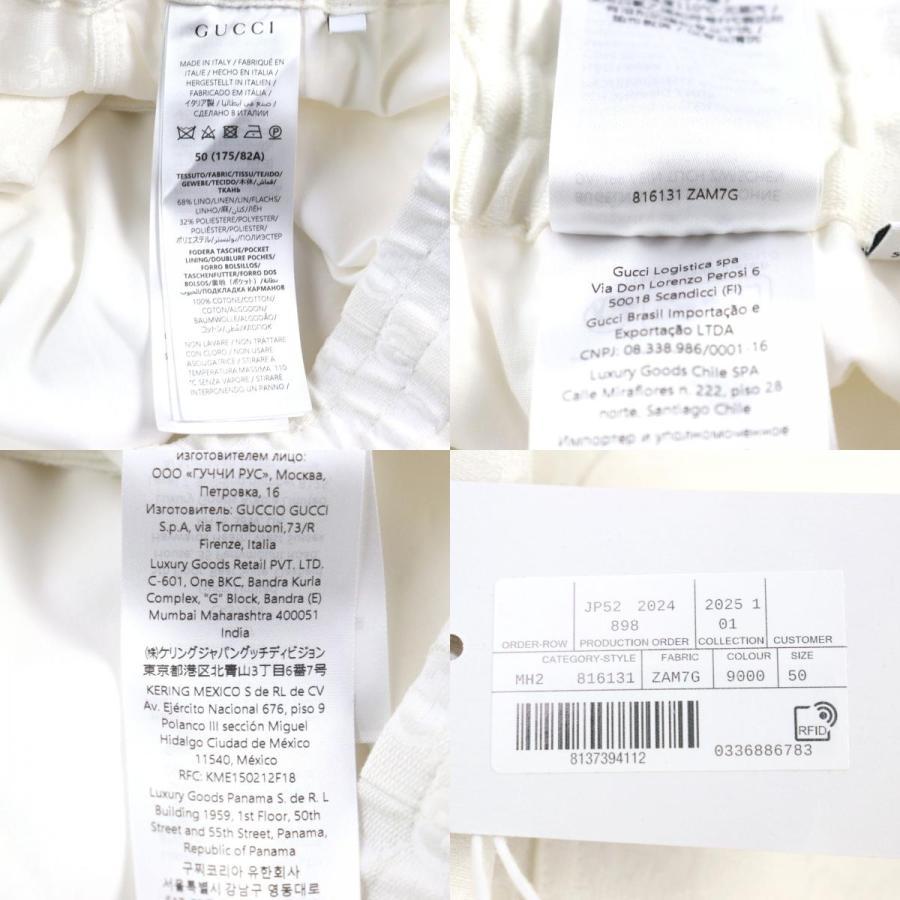 GUCCI（グッチ） 未使用品○GUCCI 2024年製 816131 リネンブレンド GG