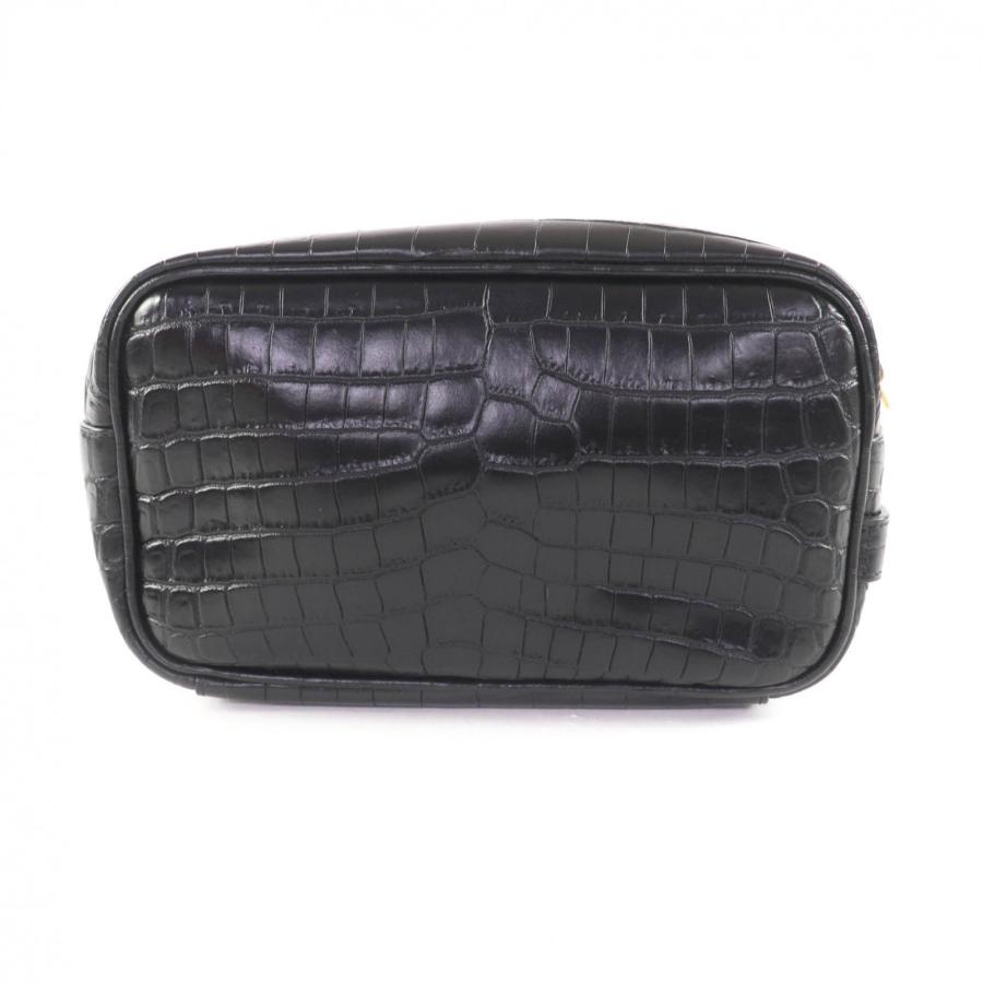 極美品☆SAINT LAURENT PARIS サンローランパリ 664555 YSLロゴ金具付 