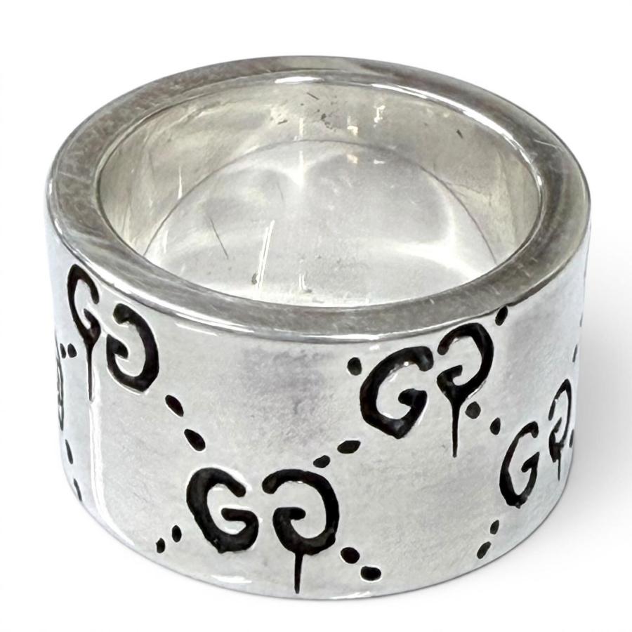 GUCCI（グッチ） 美品◇GUCCI 455318 925 GHOST ゴーストリング ワイド