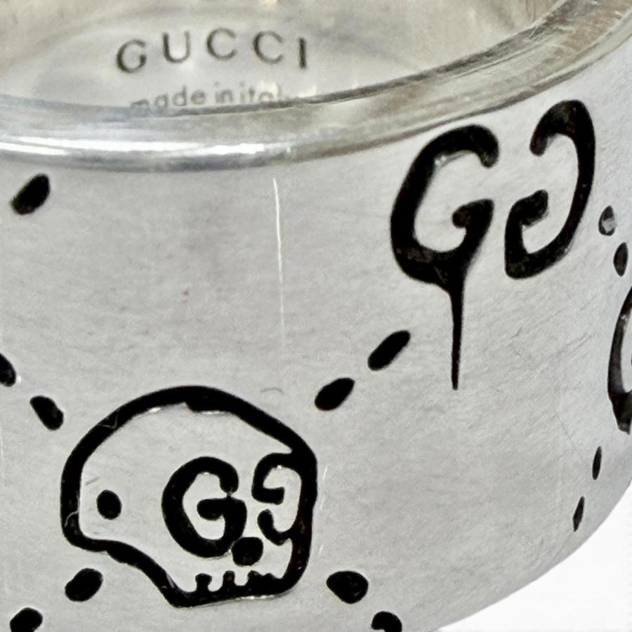 GUCCI（グッチ） 美品◇GUCCI 455318 925 GHOST ゴーストリング ワイド