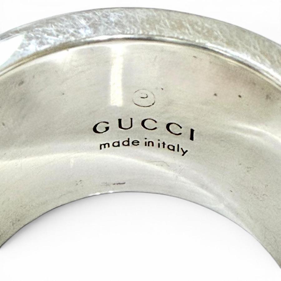 GUCCI（グッチ） 美品◇GUCCI 455318 925 GHOST ゴーストリング ワイド