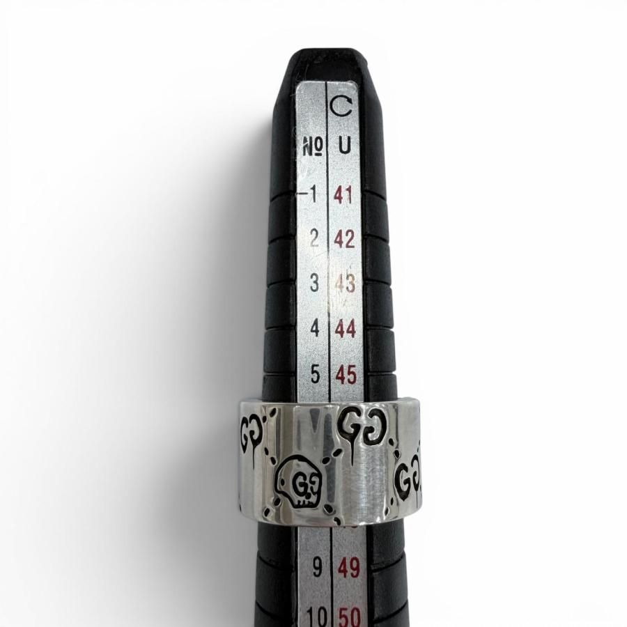 GUCCI（グッチ） 美品◇GUCCI 455318 925 GHOST ゴーストリング ワイド