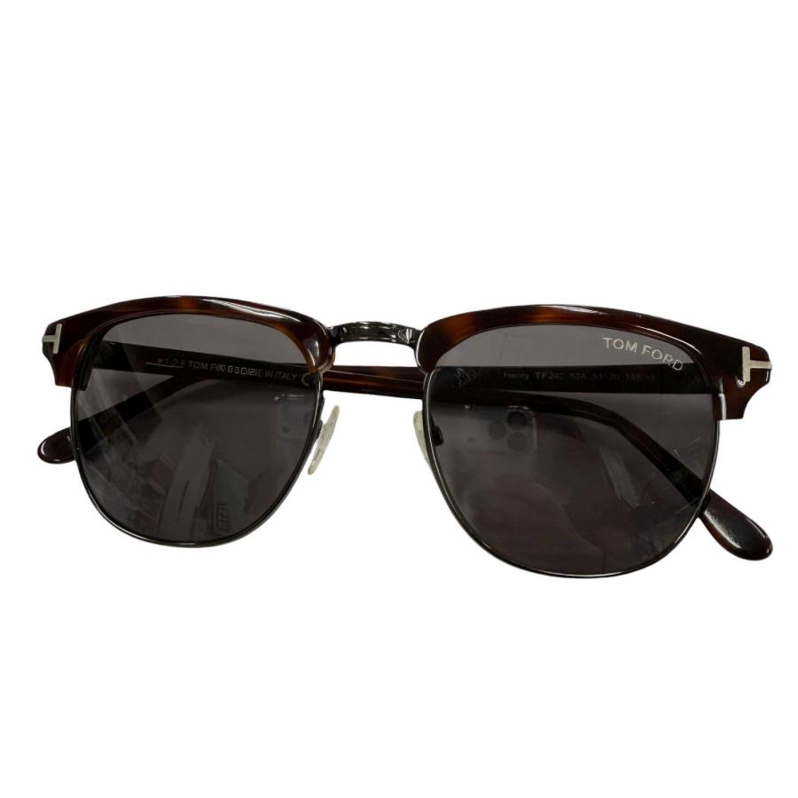 良品▼TOM FORD トムフォード TF248 52A Henry ベッコウ柄 サーモントブロー アイウェア サングラス ブラウン 51□20 145 デモレンズ 良品▽TOM FORD トムフォード TF248 52A Henry ベッコウ柄 サーモント