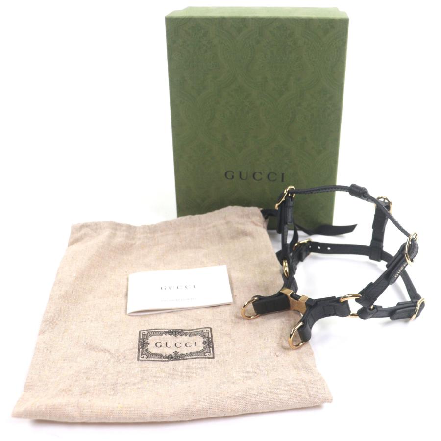 GUCCI グッチ インターロッキングG ハーネス 犬 レザー S 692963 公式