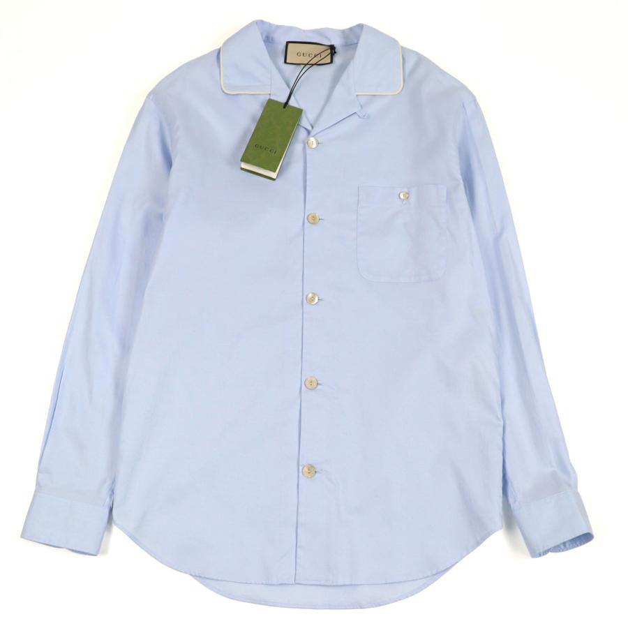 イングランドです❗️新品未着用 GUCCI長袖シャツ GUCCI（グッチ） 未使用品○GUCCI 22SS 664869 コットン100% GGロゴ