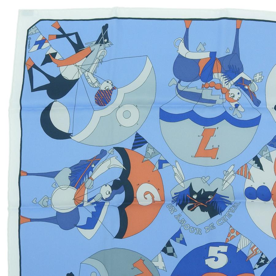 Hermès　エルメス　カレ70　馬柄　ホース柄　シルク　スカーフ HERMES（エルメス） 未使用品△HERMES カレ70 UN AMOUR DE CHEVAL 馬へ