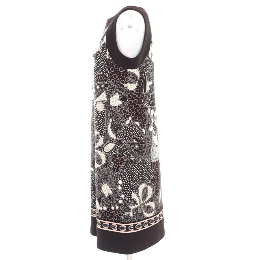 極美品◇LEONARD FASHION レオナール ファッション ウール 花柄 ひざ丈 