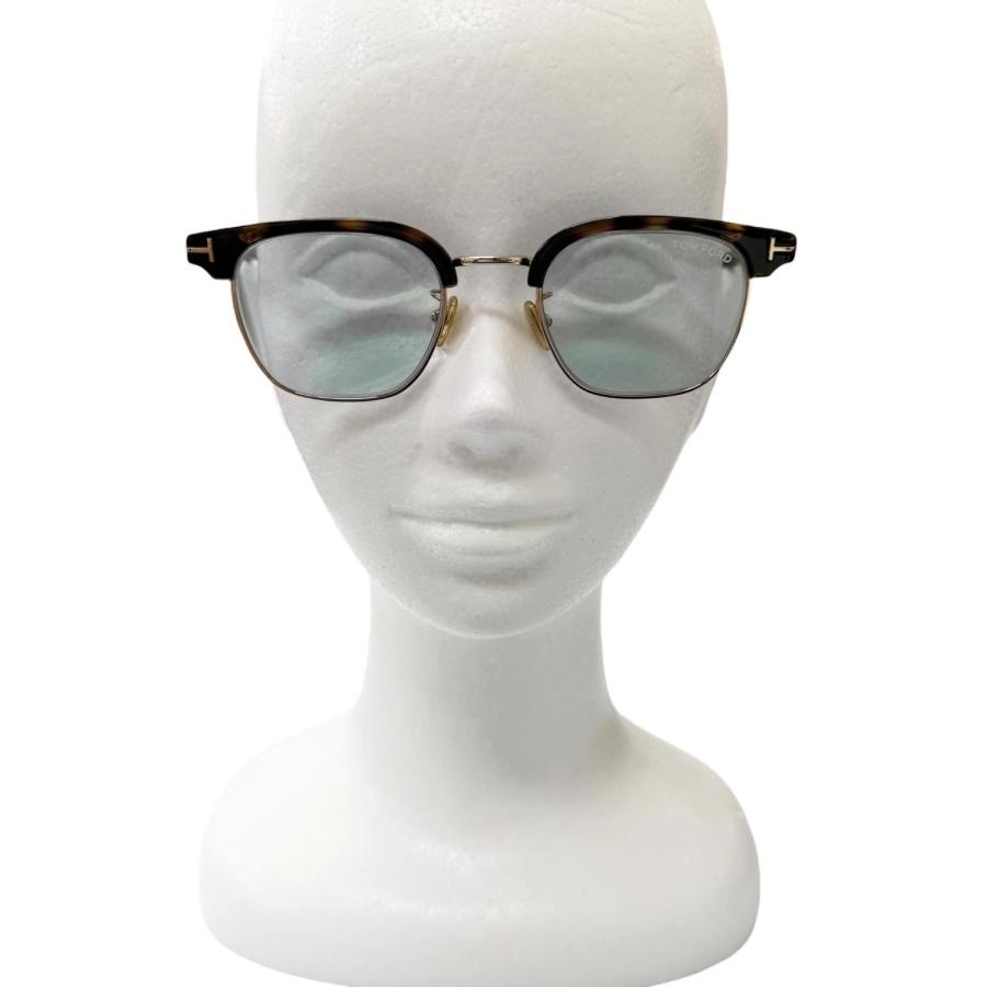 良品□TOM FORD トムフォード TF1119-D マーブル サーモントブロー サングラス ブラウン ピンクゴールド ブルーレンズ デモレンズ メンズ 良品□TOM FORD トムフォード TF1119-D マーブル サーモントブロー
