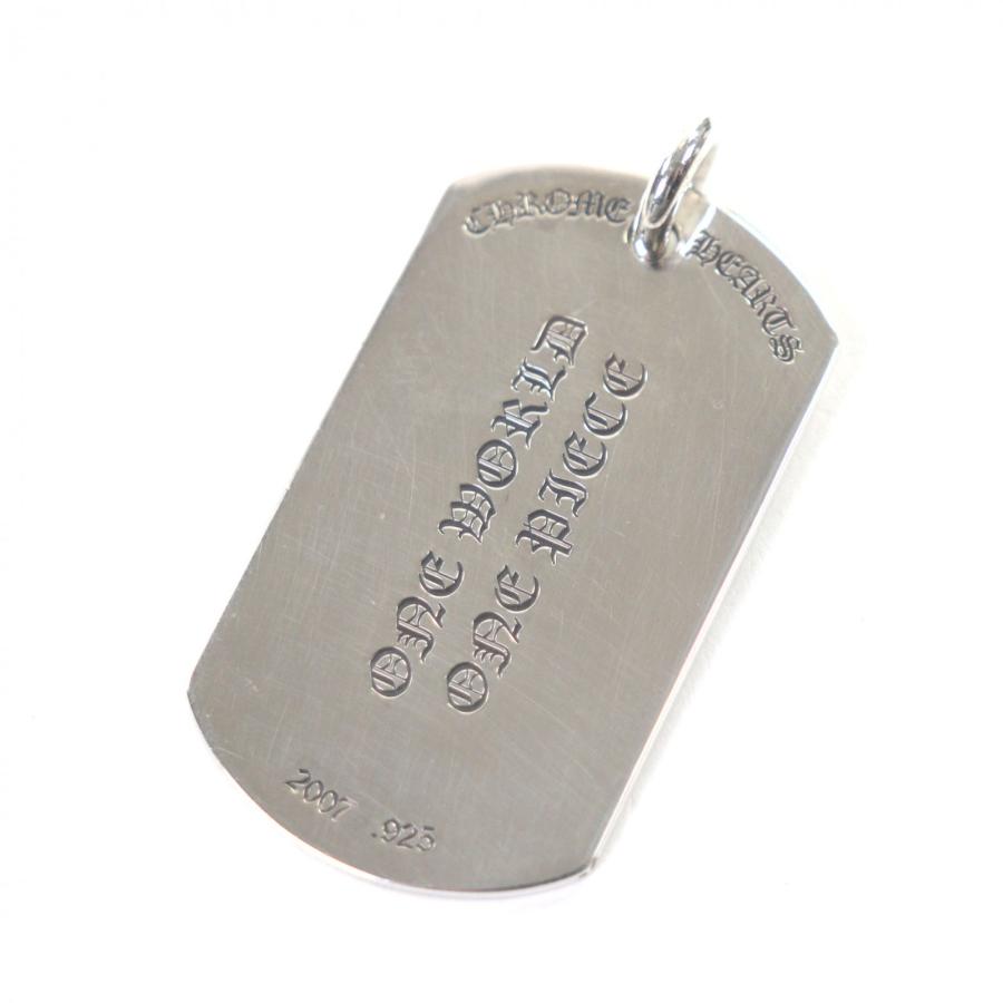 美品▽CHROME HEARTS クロムハーツ 925 RS3クロス ドッグタグ ラージ