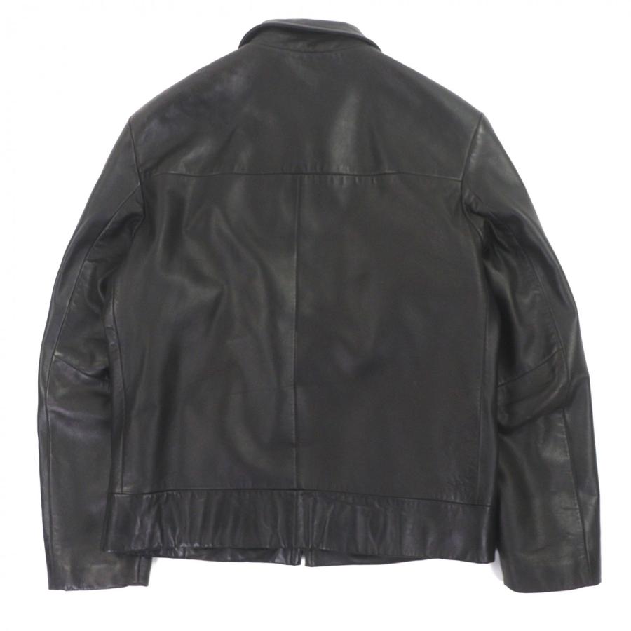 【激シブ】HUGO BOSS ヒューゴボス ラムレザー ライダースジャケット48 良品▽HUGO BOSS ヒューゴボス ラムレザー ダブルジップアップ