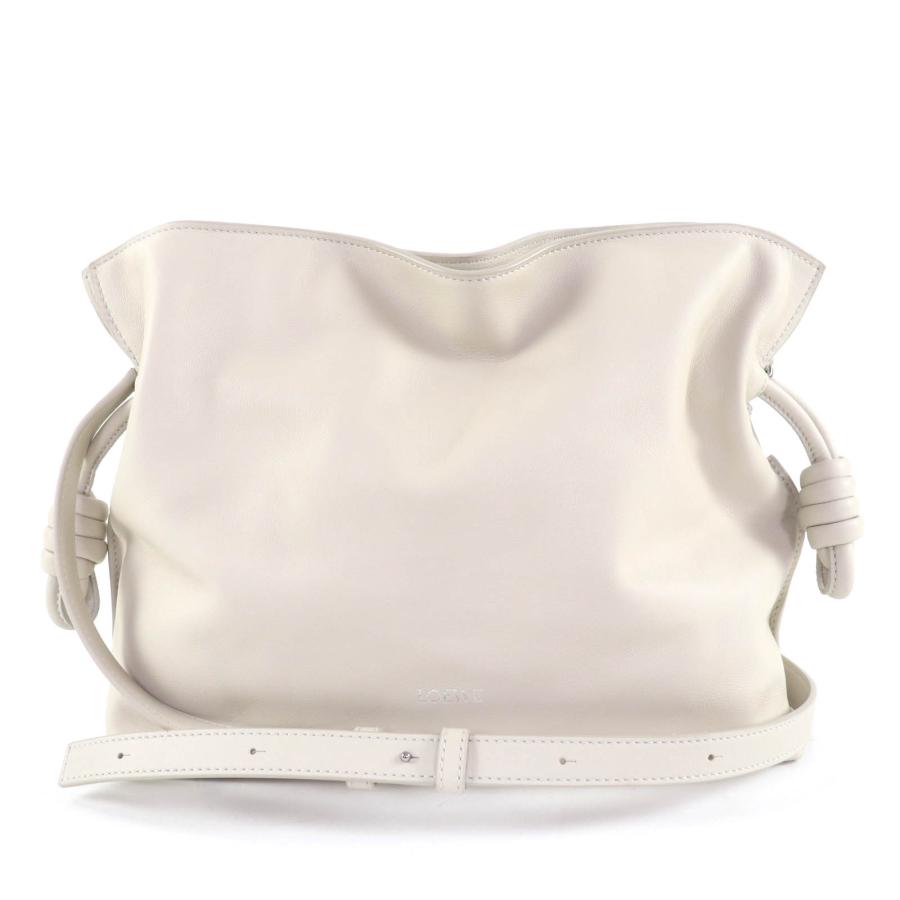 極美品☆LOEWE ロエベ A411FC1XBF フラメンコ クラッチ ミディアム ナッパレザー ショルダーバッグ シーソルト スペイン製 定価432300円 LOEWE（ロエベ） 極美品☆LOEWE A411FC1XBF フラメンコ クラッチ