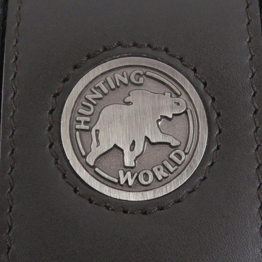 良品□HUNTING WORLD ハンティングワールド バチュークロス レザー