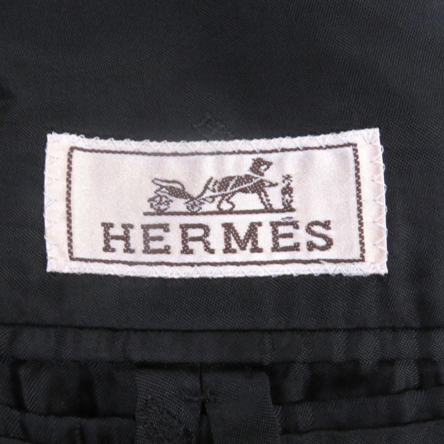 HERMES（エルメス） 極美品□HERMES カシミヤ100％ 襟裏ラムレザー