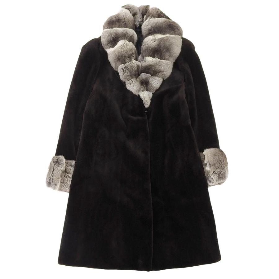 未使用品△シェアードミンク SHEARED MINK チンチラ CHINCHILLA 本毛皮