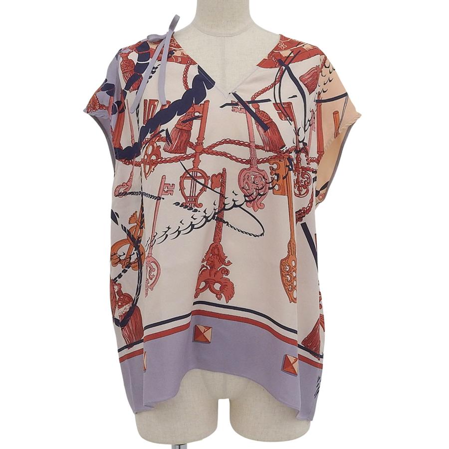 極美品　HERMES エルメス　シルク　ラダンス　バレリーナ　シャツ　ブラウス 希少】HERMESエルメスシルクブラウスラダンスバレリーナ