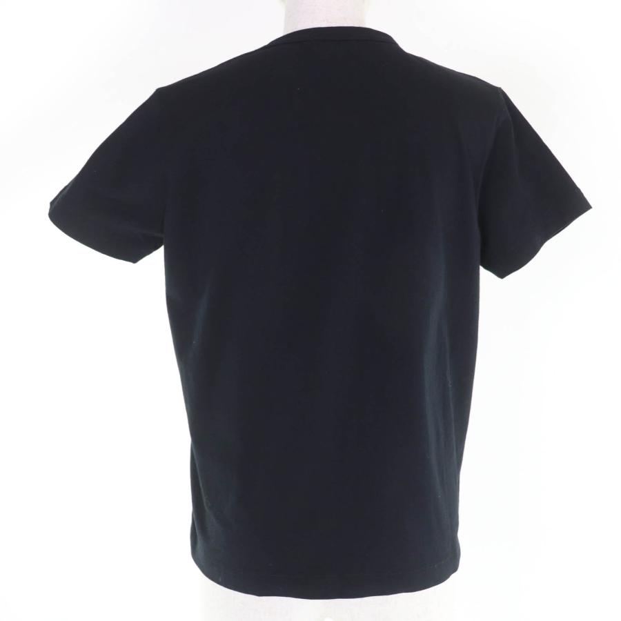 美品☆MONCLER モンクレール Friends With You コットン100％ ロゴワッペン付 半袖Ｔシャツ ブラック L イタリア製 正規品 レディース メンズ MONCLER（モンクレール） 美品☆MONCLER Friends With You コットン100