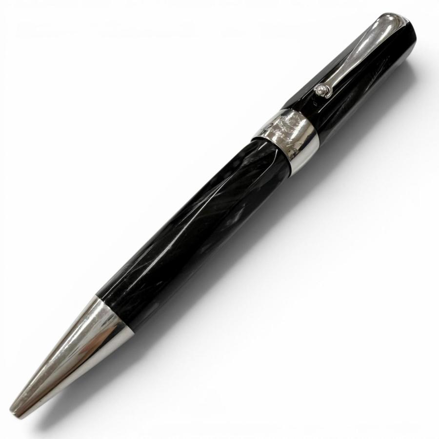 良品□Montegrappa モンテグラッパ シンフォニー ツイスト ボールペン ステーショナリー 筆記用具 ブラック シルバー メンズ レディース 良品□Montegrappa モンテグラッパ シンフォニー ツイスト ボールペン